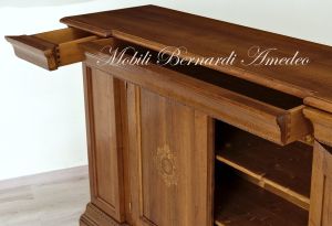 CR66 Sideboard Solid Walnut Central Part Recessed 180 Cm 04